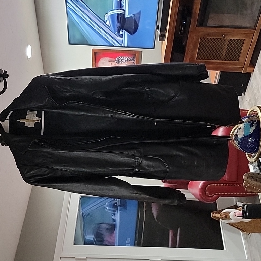 Leather coat